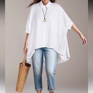 SHEIN White Button Down Shirt